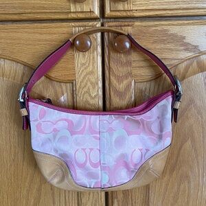 Vintage Y2K Coach Pink Optic Soho Hobo Shoulder Bag